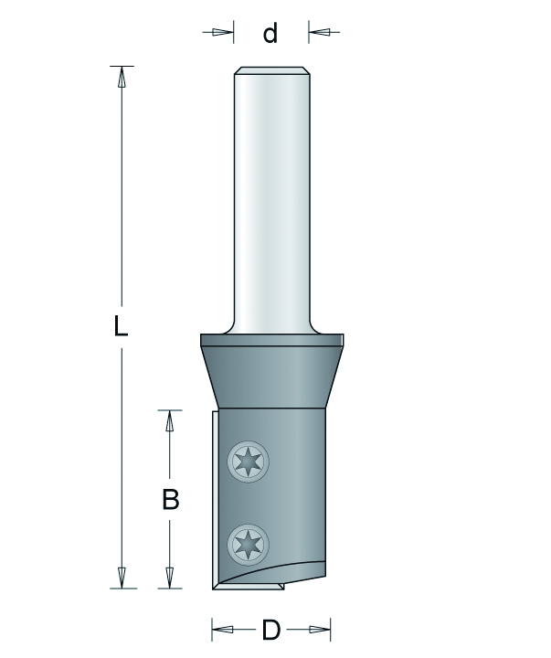 453-8 HM Groeffrees met Wisselmessen Inborend 16mm d=8